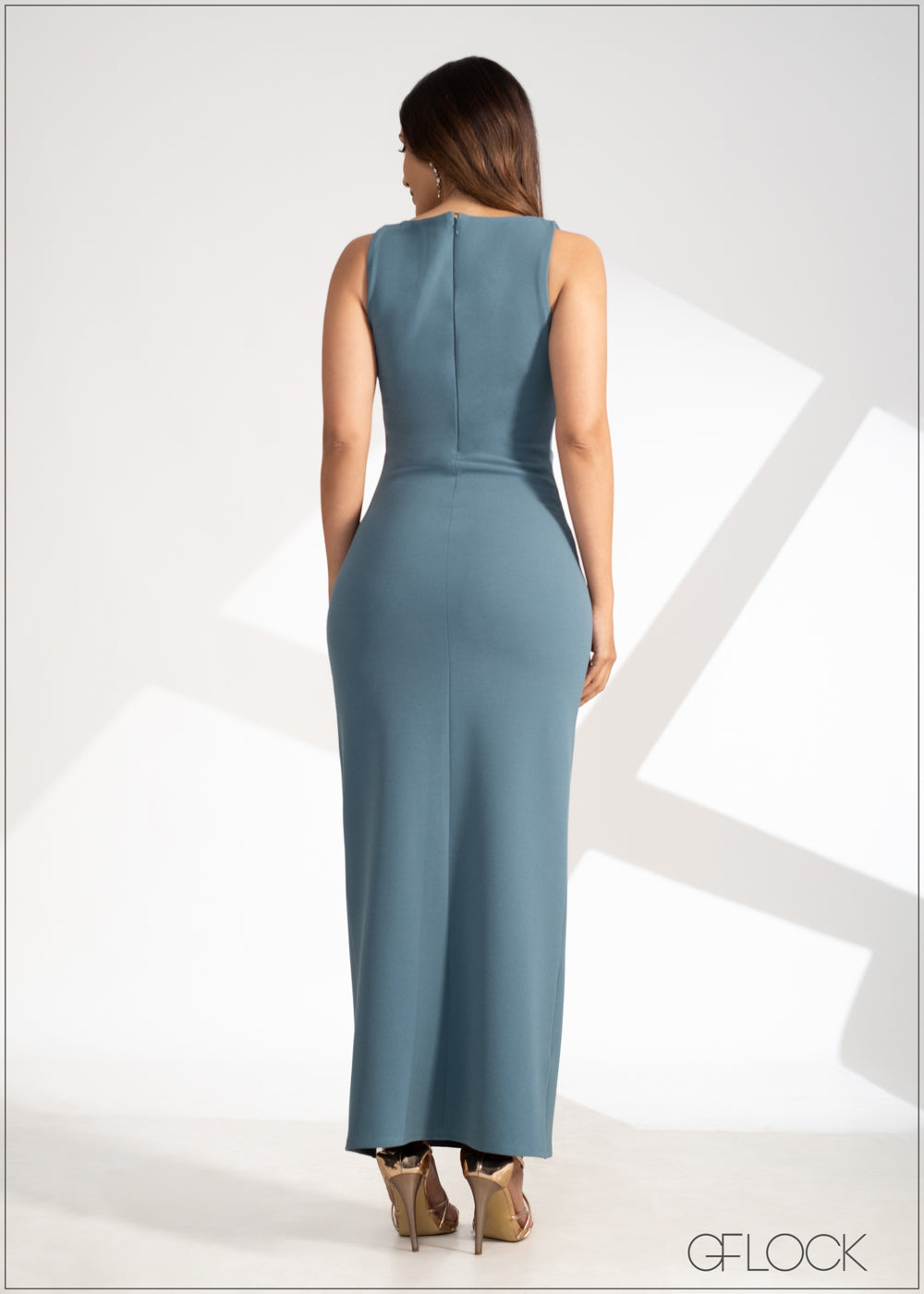 Front Slit Maxi Dress - 230323
