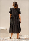 Tiered Puff Sleeve Dress - 070123