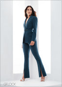 Ankle Slit Detail Bootleg Pant - Short Length - 110423