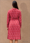 Paisley Print Shirt Dress - 1406