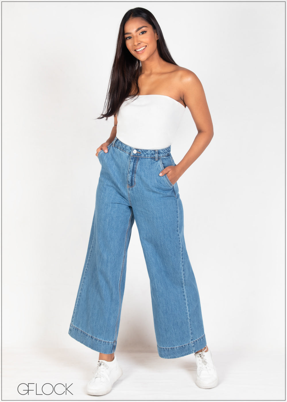 Wide Leg Light Blue Jean  - LJ1121