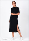 Split Hem T-Shirt Dress - CB1221