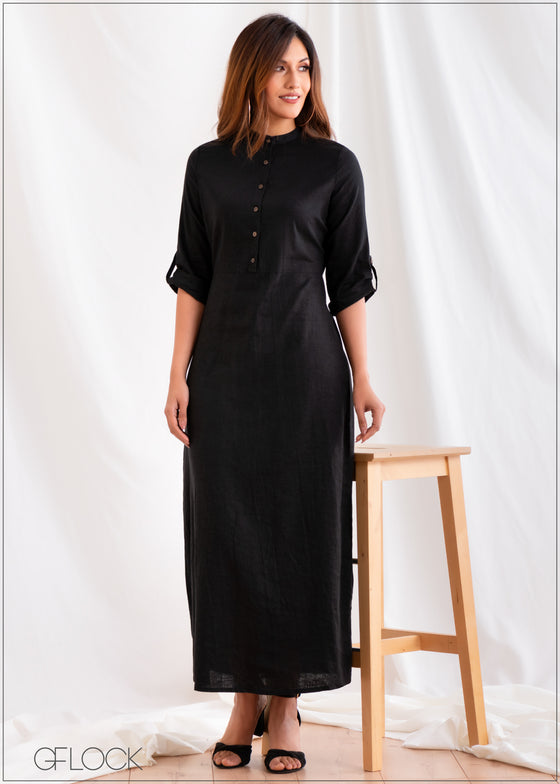 Linen Maxi Dress - Linen 2501