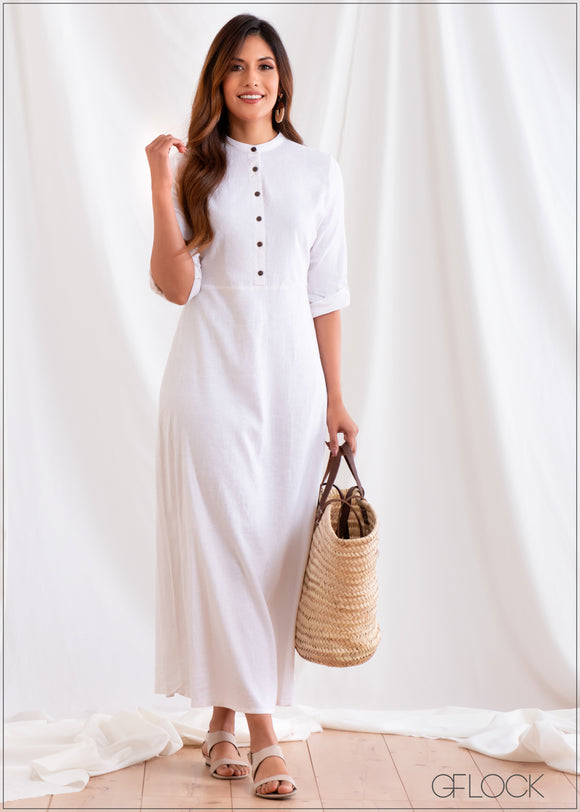 Linen Maxi Dress - Linen 2501