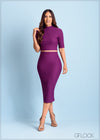 High Waisted Pencil Skirt - 300323