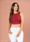 Sleeveless Crop Top - 121222