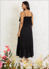 Crinkle Ruffle Layered Maxi Dress - 1807