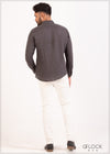 Normal Collar Long Sleeve Shirt - M111222