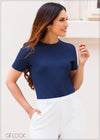 Round Neck Ribbed Top - 369