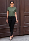 Round Neck Ribbed Top - 369