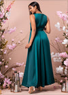 Flared Dress with V Neck - EVE1308