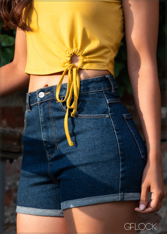 Drawstring Detail Tee - CA0608