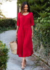 Drawstring Waist Curved Hem Dress - CA0608