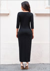 Mock Button Down Dress - 375