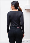 Crisscross Ribbed Top - 382