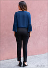Pleated Frill Sleeved Top - 383