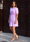 Drawstring Waist Mini Dress - 382