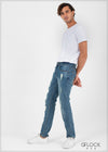 Slim Fit Light Washed Ripped Jean - MJC1221