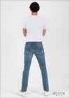 Slim Fit Light Washed Ripped Jean - MJC1221