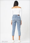 Moon Wash Crop Mom Jean - 071122