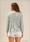 Tiered Long Sleeve Top - 070123