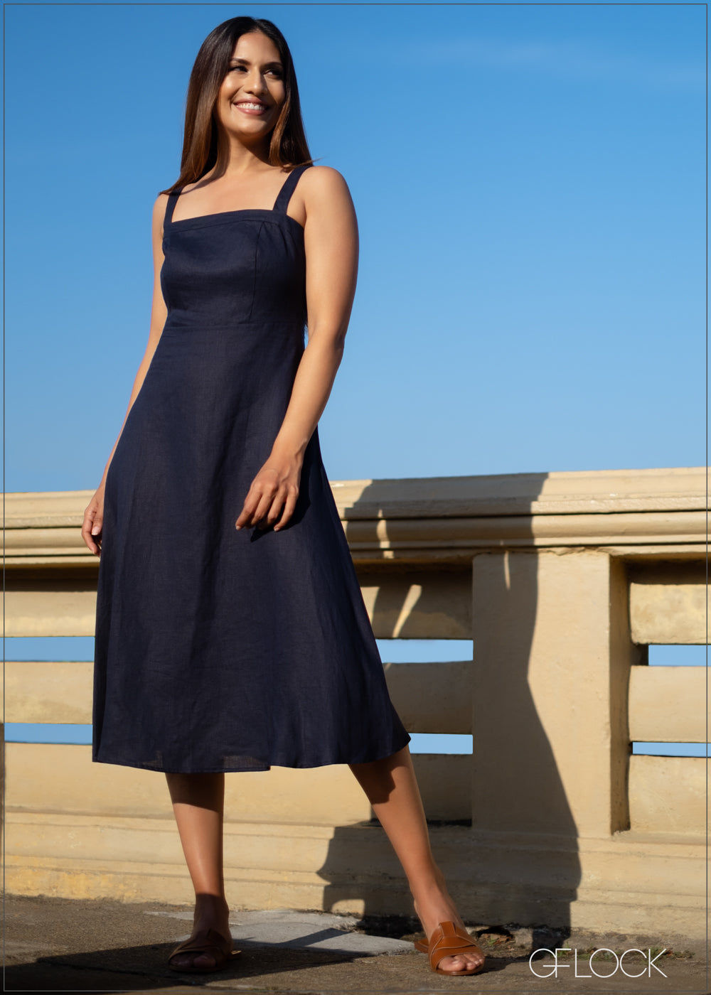 Fit & Flare Linen Dress - 170323