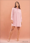 Long Sleeve Shirt Dress - 270323