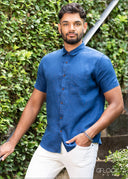 Short Sleeve Linen Shirt - 081222