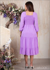 Shirred Tiered Midi Dress - 0701