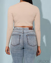 Bustier Detail Knit Top - 041122