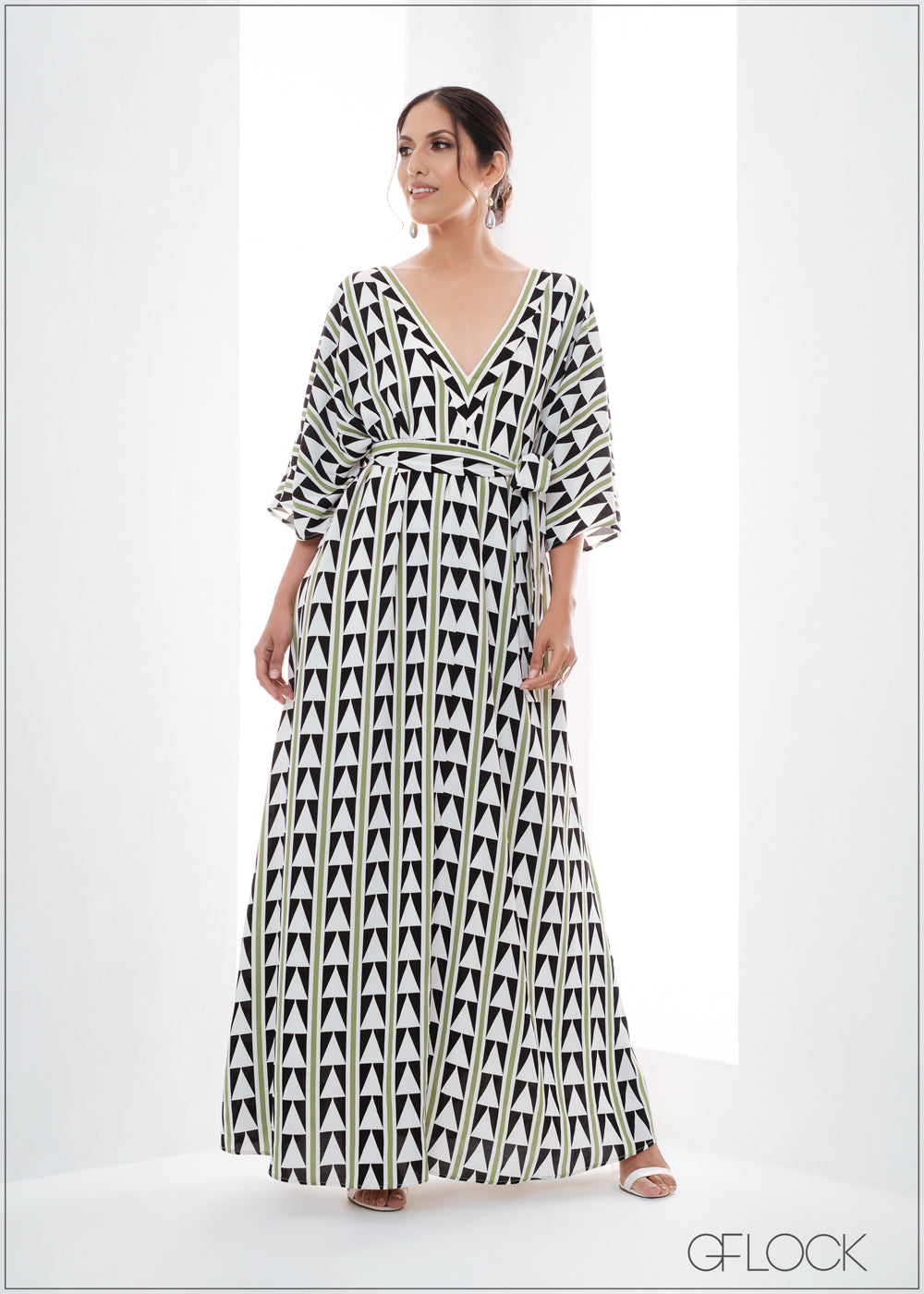 Multi-Way Tie Up Printed Maxi - 110423