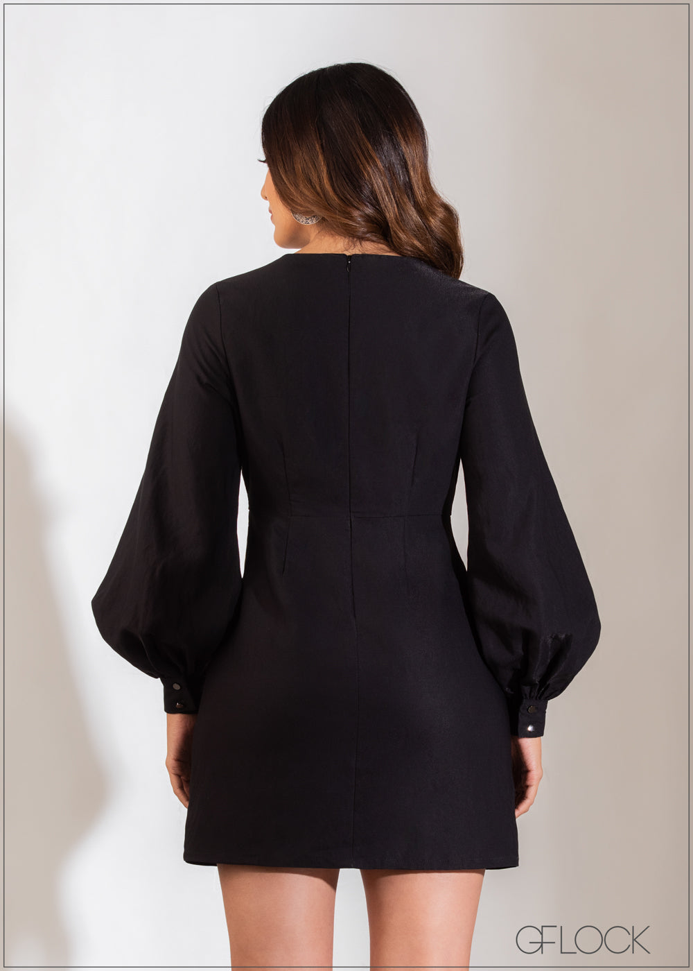 Bishop Sleeved Mini Dress - 200223