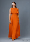 Frill Detailed Flared Maxi Dress - 100223