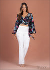 Wrap Tie Up Detailed Top - 220423