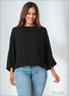 Oversized Extended Sleeve Top - 170922