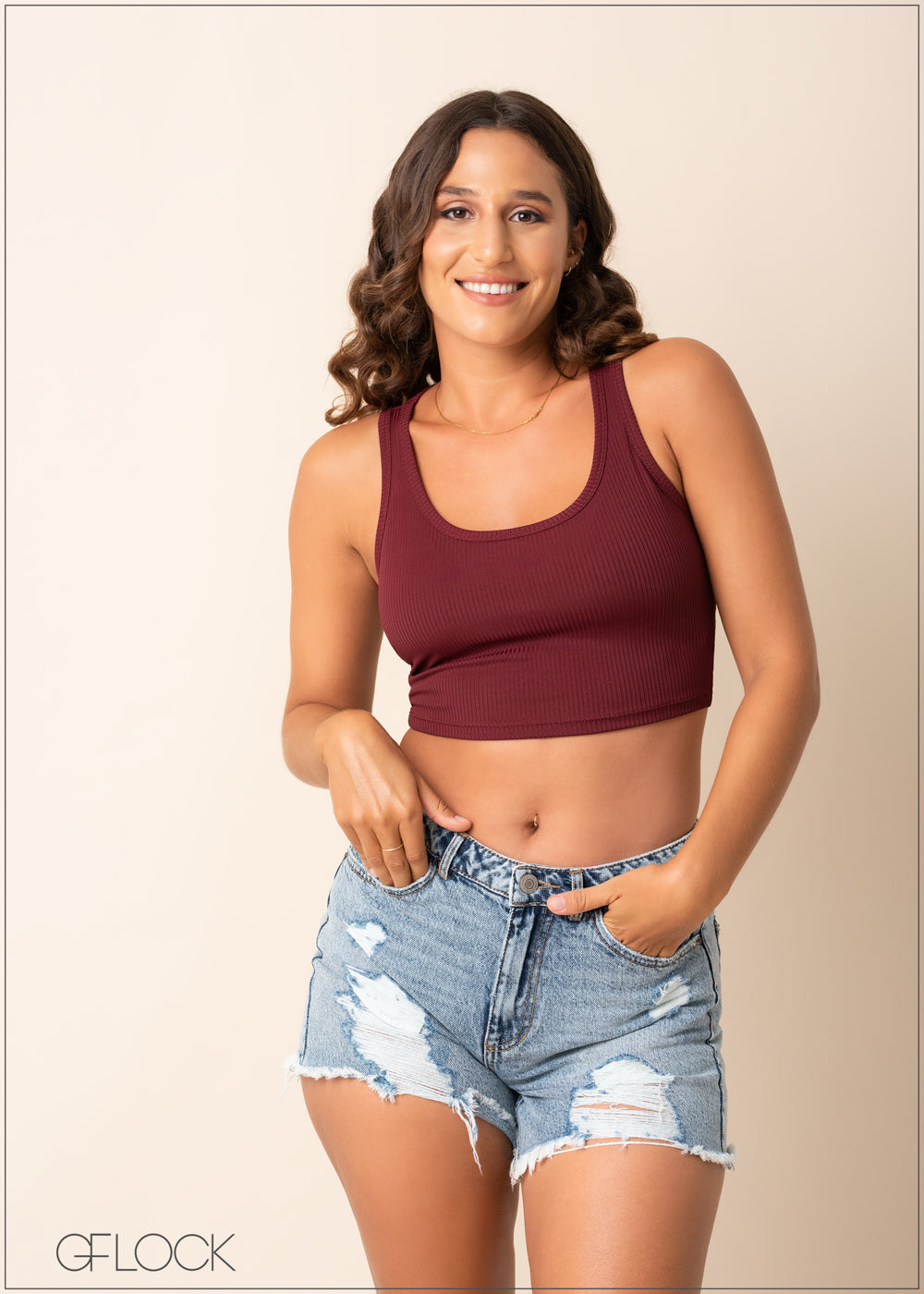 Cropped Tank Top - 040123