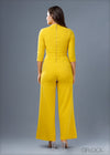 High Neck Flared Jumpsuit - 100223