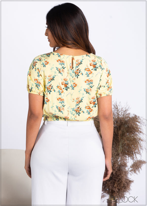 Elasticated Hem Top - 385