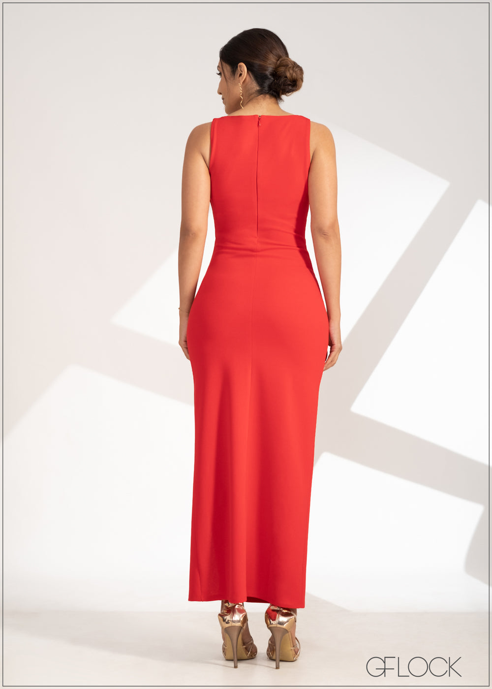 Front Slit Maxi Dress - 230323