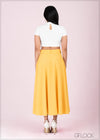 High Waist Flared Skirt - 100922