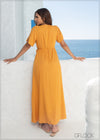 Split Sleeve Wrap Dress - COC1221