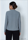 Chinese Collar V-Neck Top - 310323