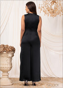 Boat Neck Jumpsuit - 1221