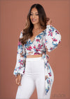 Wrap Tie Up Detailed Top - 220423
