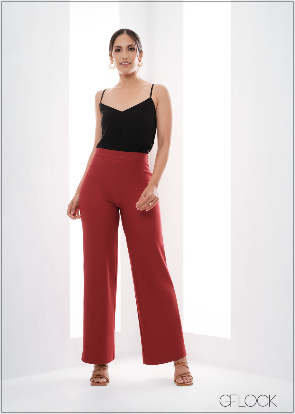 High Waisted Straight Leg Pant - 110423