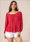 Tiered Long Sleeve Top - 280922
