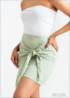 Tie Front Mini Skirt - 2006