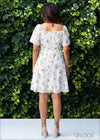 Flutter Sleeve Floral Eyelet Dress - CA1014