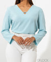 V-Neck Detail Top - 1106