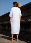 V-Neck Linen Dress - 170323